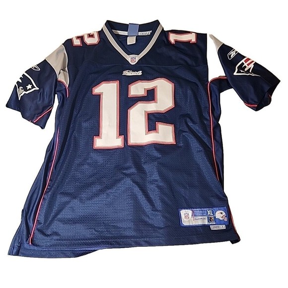 Reebok NFL New England Patriots Tom Brady 12 Football Jersey Mens Extra Large XL - Picture 1 of 9